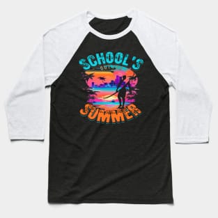 Out For Summer, Hello Summer Funny Surfer Riding Surf Surfing Lover Gifts Baseball T-Shirt